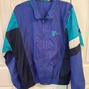 Blue and Teal Windbreaker Jacket